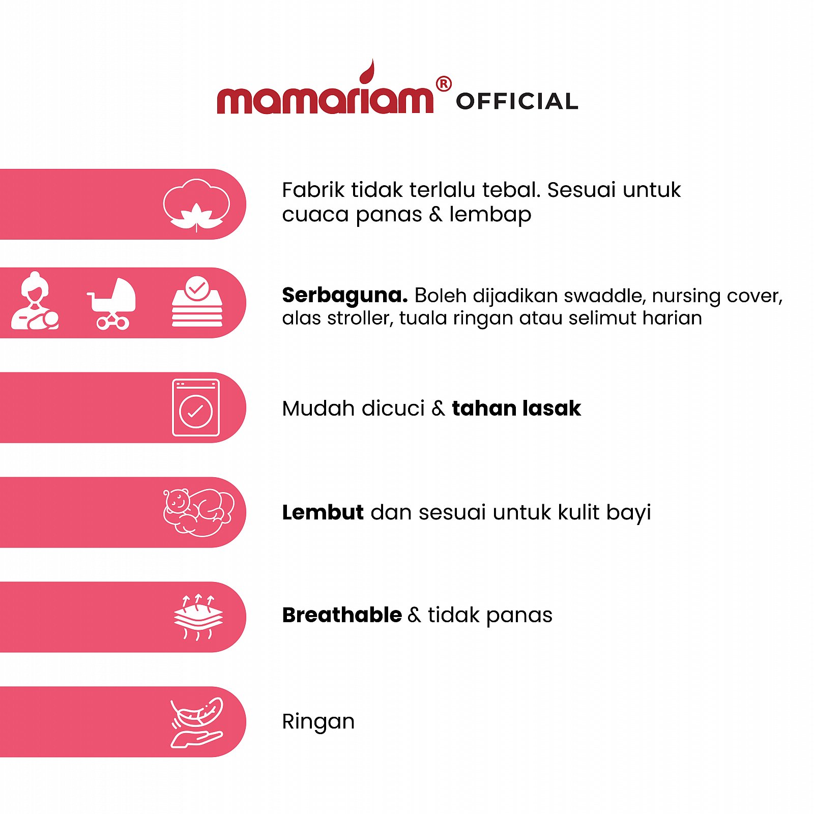 Premium Breathable Swaddle Blanket